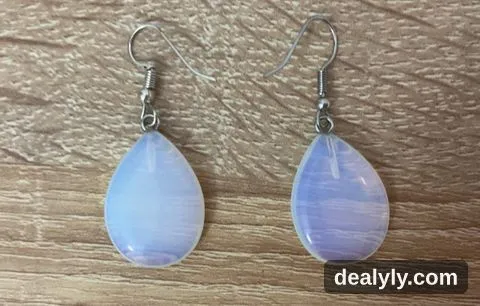 Boucles d’oreilles pierre de lune fait à la main pour femme et enfant - 1