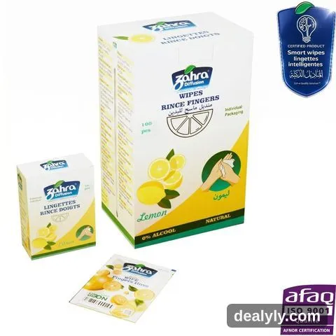 Lingettes rince-doigts au citron — Zahra Diffusion - 1
