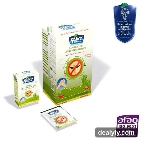 Lingettes anti-moustique aux huiles essentielles — Zahra Diffusion - 1