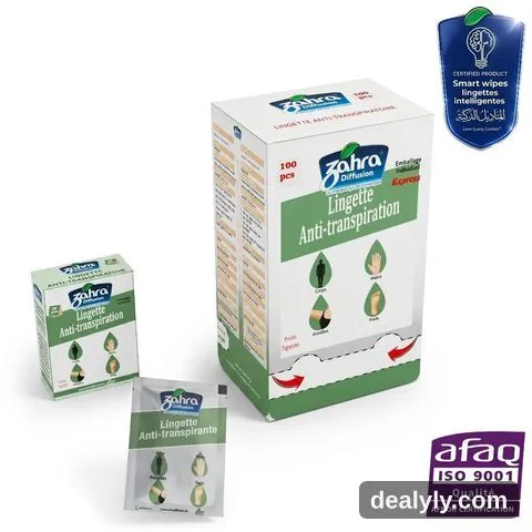 Lingettes anti-transpirantes déodorantes — Zahra Diffusion - 1