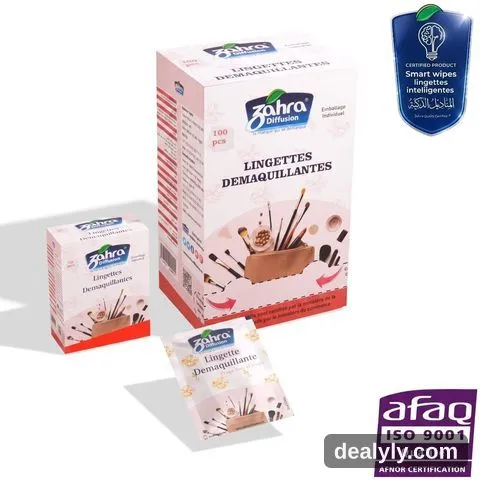 Lingettes démaquillantes visage, yeux et lèvres — Zahra Diffusion - 1