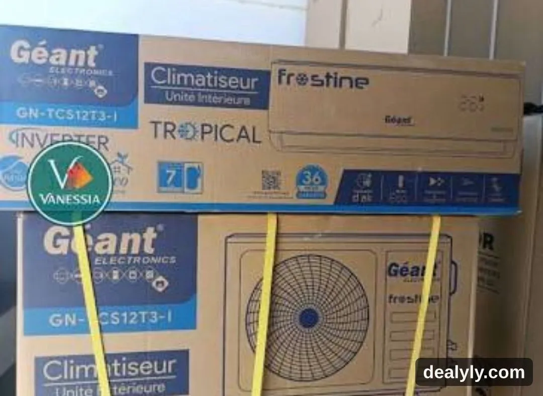 Climatiseur 24000btu tropical marque géant forstine   ✅️garantie 7 ans compresseur et 3ans split ✅+62° ✅ Tropical plus + ✅Mode veille ✅ Fonction anti air froid - Photo 1
