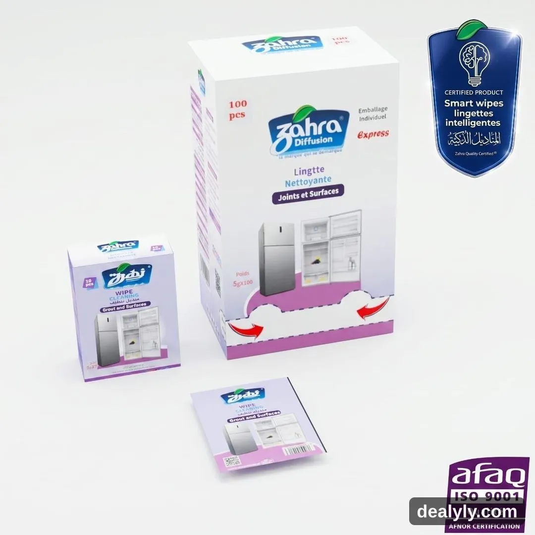 Lingettes nettoyantes joints et surfaces — Zahra Diffusion - Photo 1