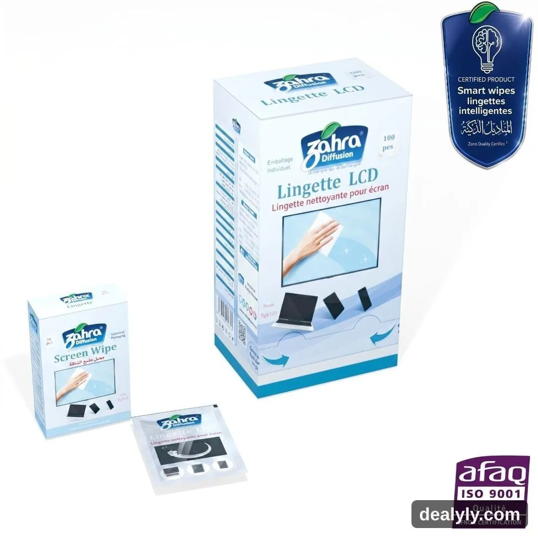 Lingettes nettoyantes écrans LCD et claviers — Zahra Diffusion - Photo 1