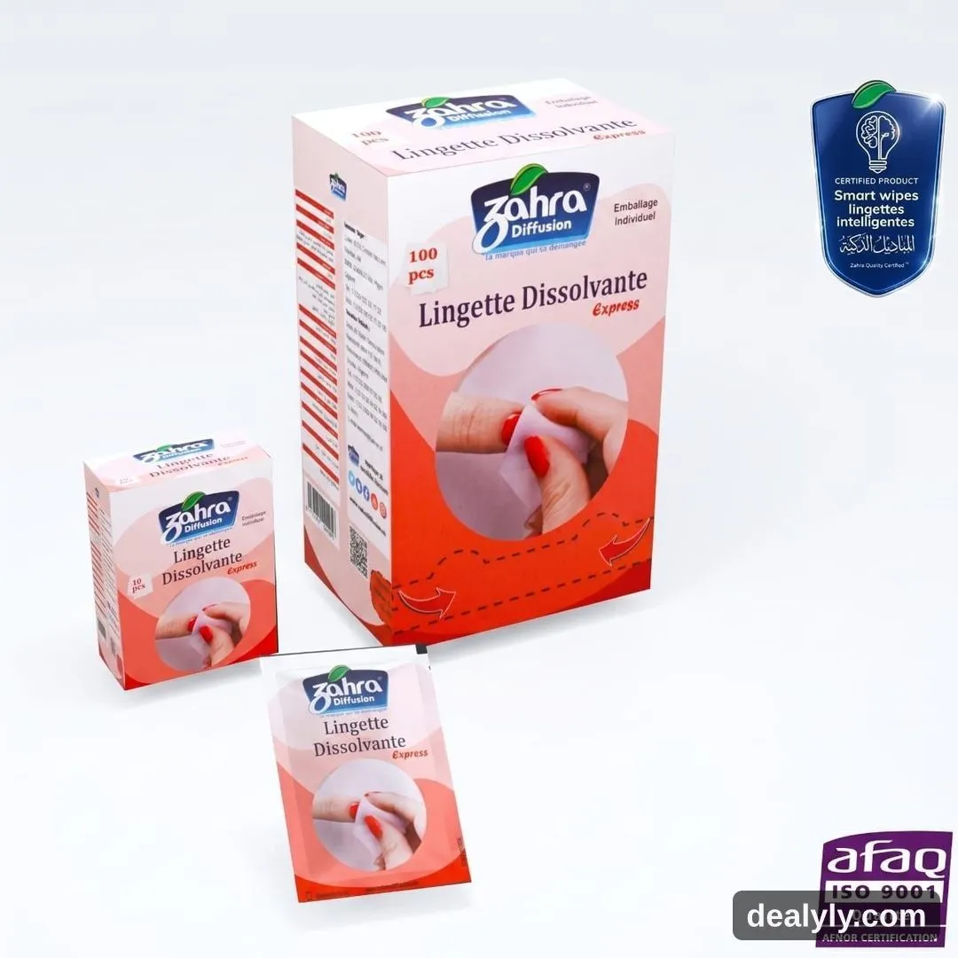 Lingettes dissolvantes vernis à ongles — Zahra Diffusion - Photo 1