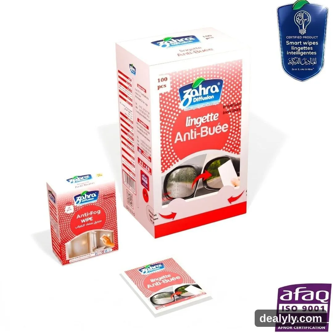Lingettes anti-buée lunettes et pare-brise — Zahra Diffusion - Photo 1